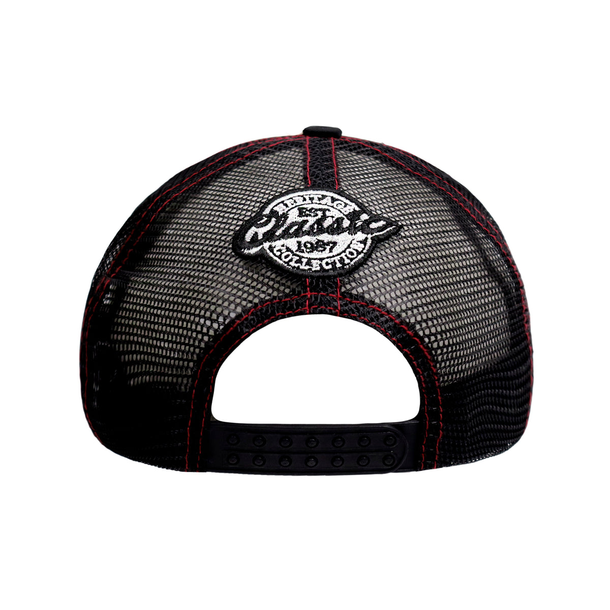 GORRA TRUCKER AJUSTABLE BEIGE CON NEGRO RABBIT FIGHTER