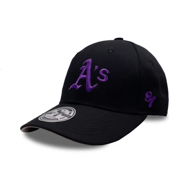 GORRA AS NEGRO LOGO MORADO