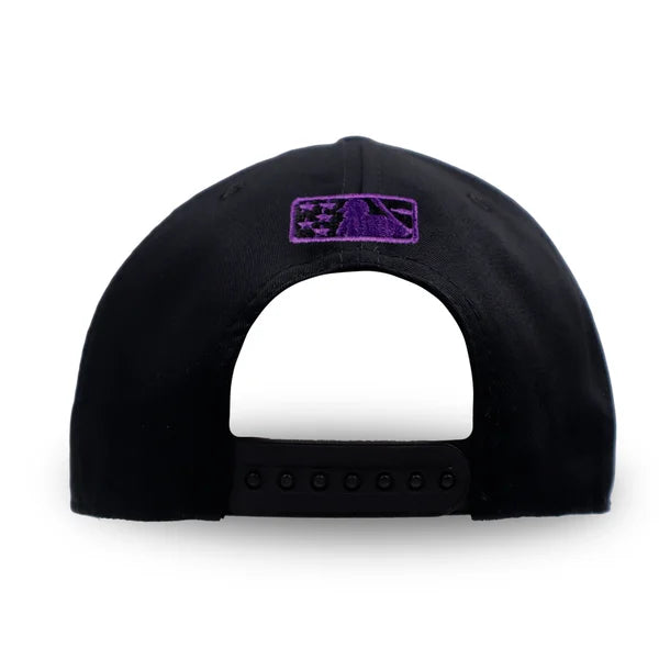 GORRA AS NEGRO LOGO MORADO
