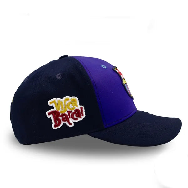 GORRA BARCELONA FRENTE COMBINADO RUANA AZUL OSCURO