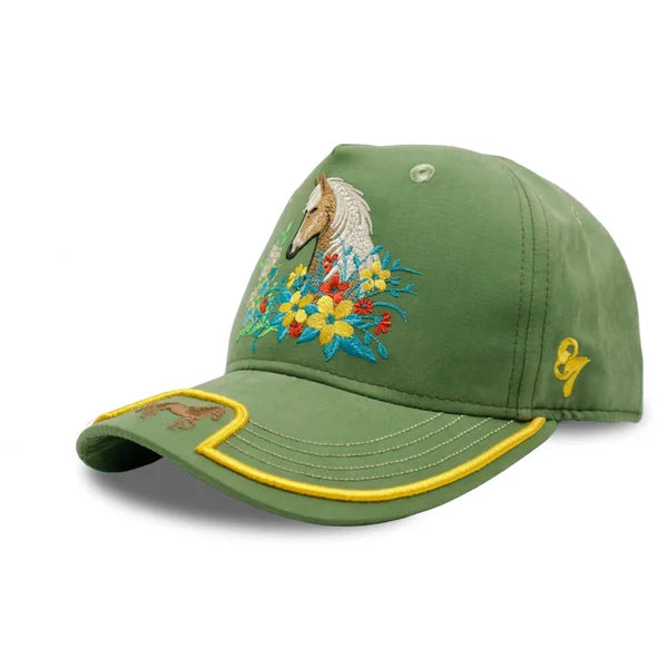 GORRA CABALLO FLORES VERDE
