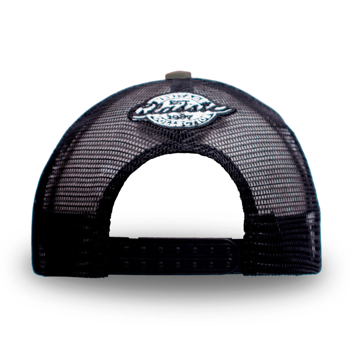 GORRA TRUCKER AJUSTABLE GRIS CON ROJO BISON SPIRIT