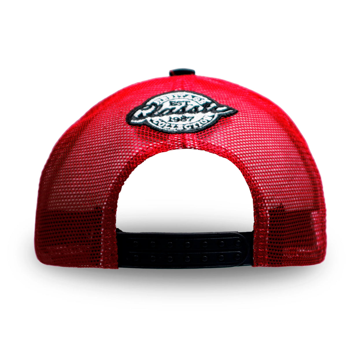 GORRA TRUCKER AJUSTABLE BLANCO CON ROJO LETS ROCK