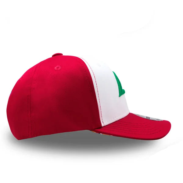 GORRA ASH BLANCO RUANA ROJO
