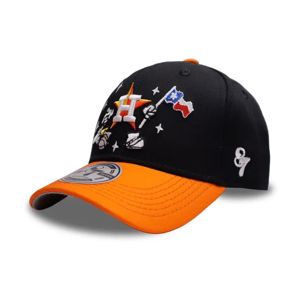 GORRA NIÑOS HOUSTON STAR NEGRO