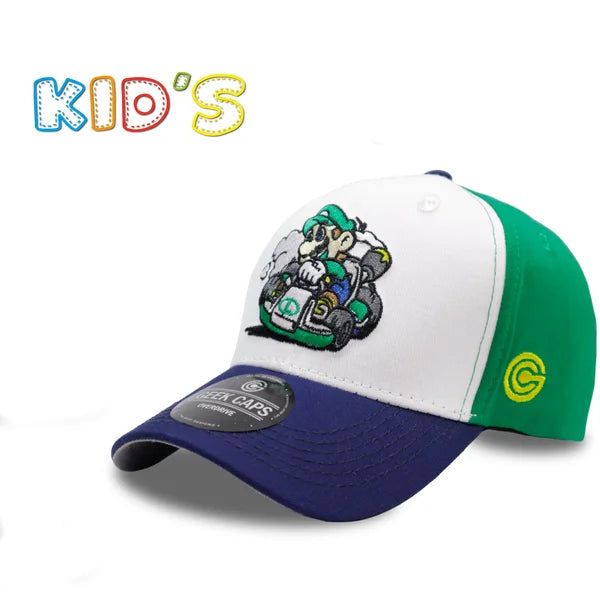 GORRA LUIGI KART TRICOLOR BLANCO