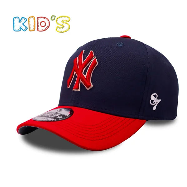 GORRA NIÑOS NY AZUL OSCURO ROJO