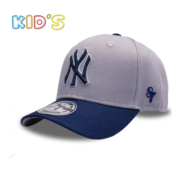 GORRA NIÑOS NY GRIS AZUL