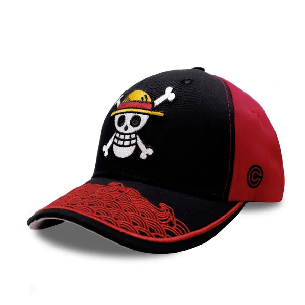GORRA LUFFY NEGRO RUANA ROJO
