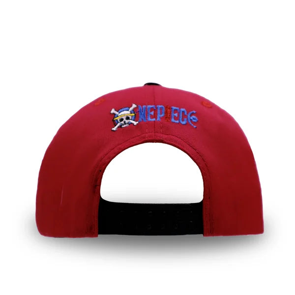 GORRA LUFFY NEGRO RUANA ROJO