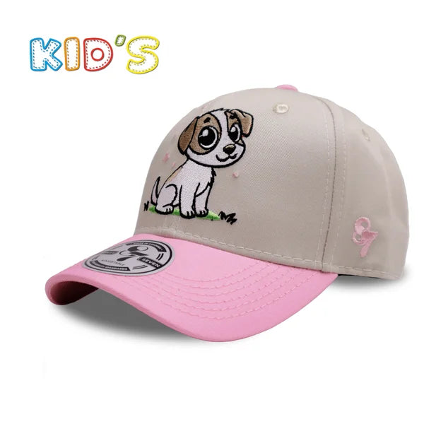 GORRA NIÑOS CACHORRITA BEIGE ROSADO