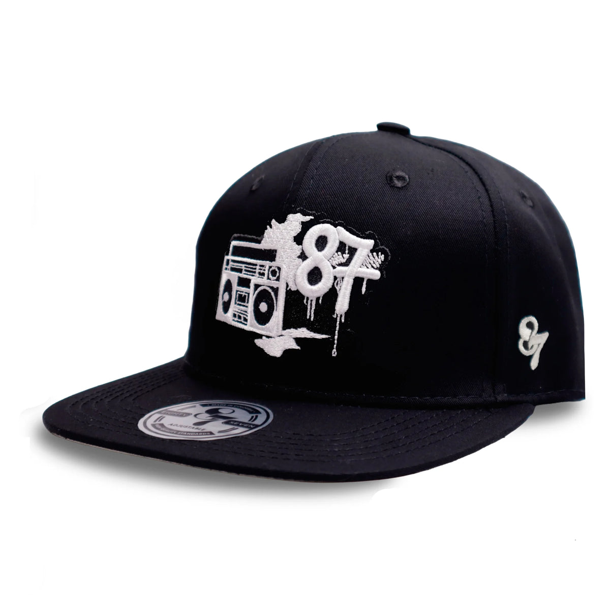 GORRA PLANA NEGRA AJUSTABLE EIGHTY HIP HOP