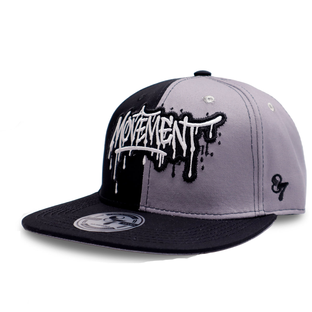 GORRA PLANA NEGRA CON GRIS MADE TOWN