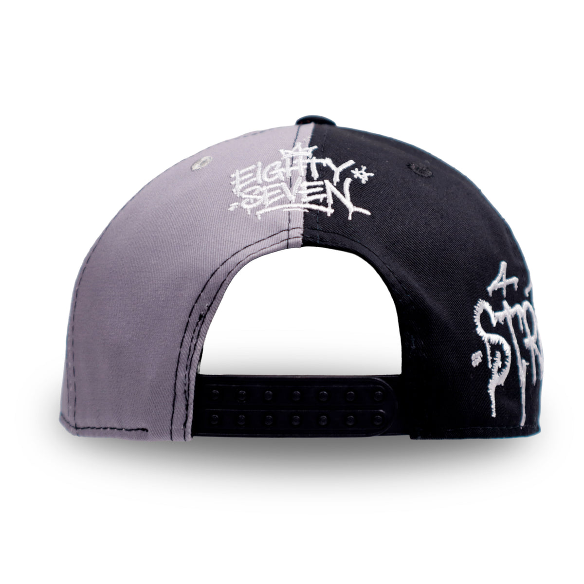 GORRA PLANA NEGRA CON GRIS MADE TOWN