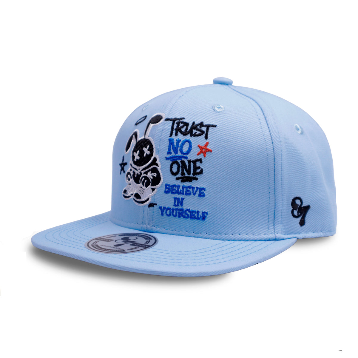 GORRA PLANA AJUSTABLE AZUL BEBE TRUS NO ONE