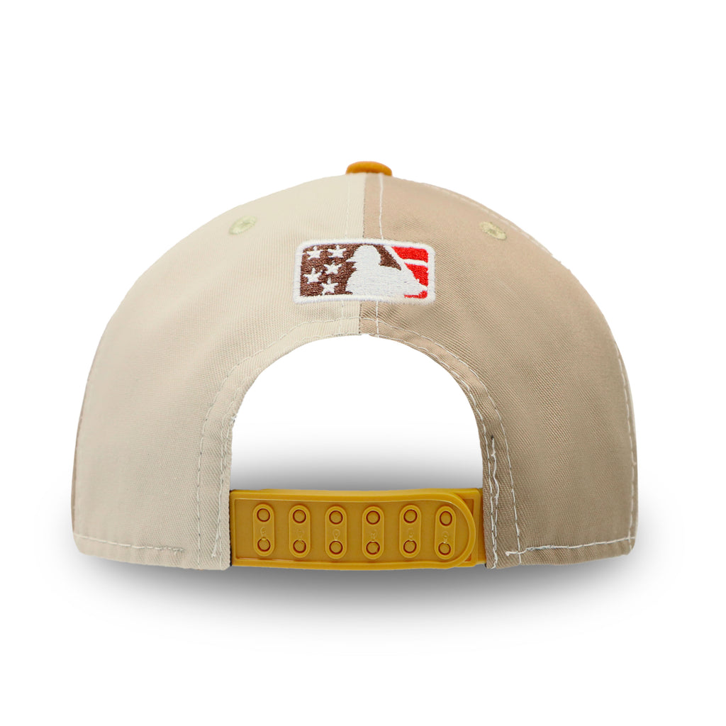 GORRA PLANA NY CAQUI Y BEIGE