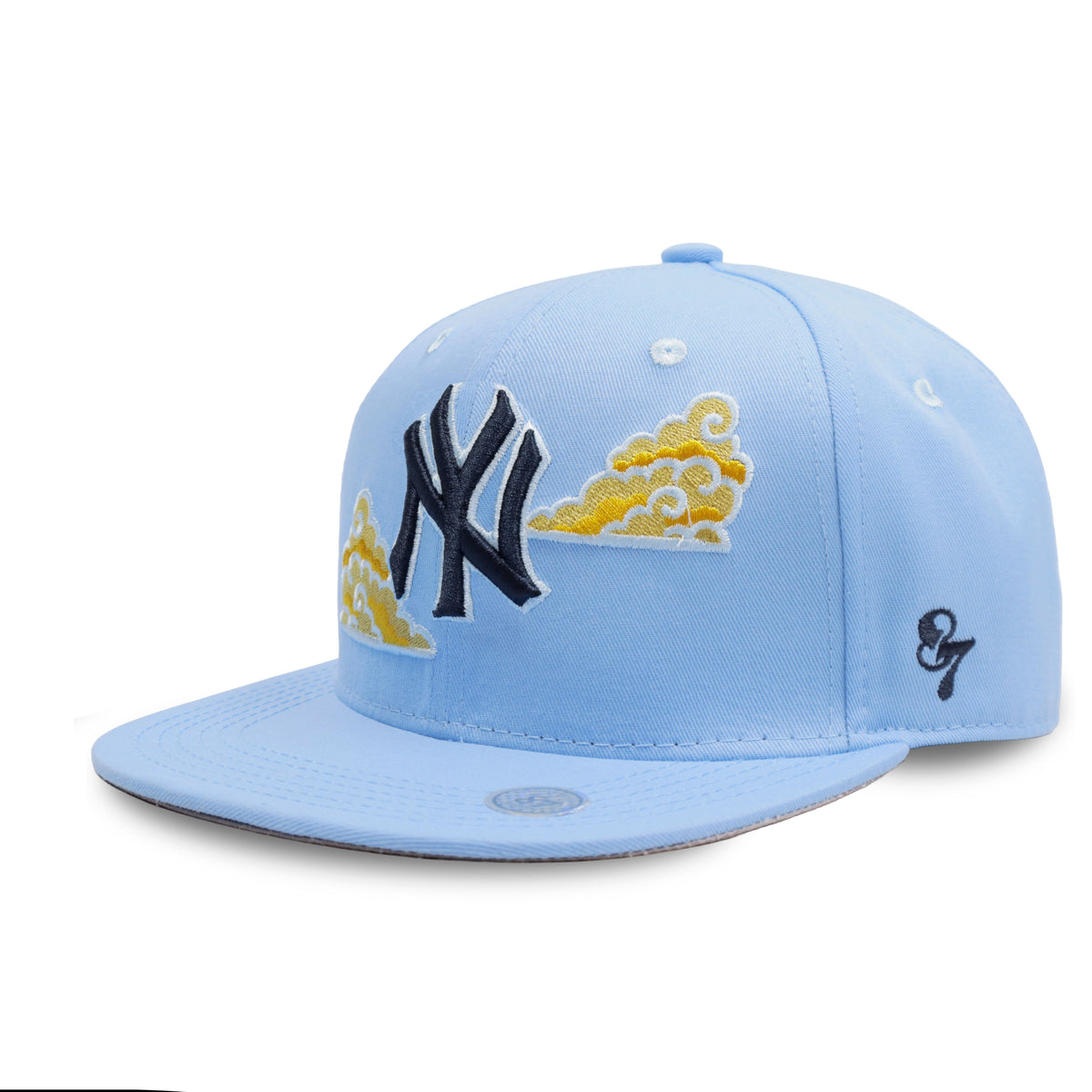 GORRA PLANA NY NUBES AZUL BEBE