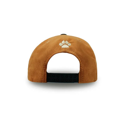 Gorra cafe con visera color negro y bordado de beagle Eighty Seven 